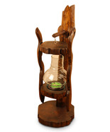 Lantern Wood Glass Lantern Tealight Garden Patio Candles Holder Decoration - $530.48 MXN+