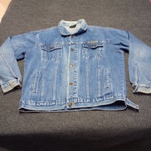 Vintage Aladdin Las Vegas Denim Trucker Jacket Casino Hotel 90s - £36.38 GBP