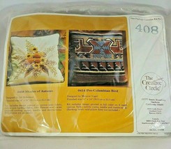 The Creative Circle #408 Shades of Autumn Pillow Kit Crewel Embroidery - £17.12 GBP