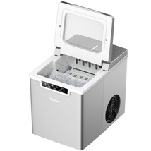 Costway Portable Ice Maker Machine Countertop 26Lbs/24H Self-Cleaning Silver - £143.79 GBP