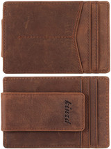 Money Clip, Front Pocket Wallet, Leather RFID Blocking Strong Magnet thi... - £49.36 GBP