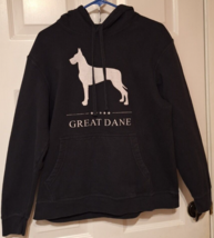 Mens Great Dane Dog Hoodie Black Size Large - $16.49