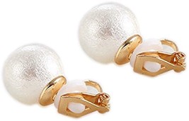 Clip on Earring Back with Pads Faux Pearls Stud Ear for Girl Kid no Pier... - £29.50 GBP