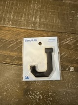 Simplicity Iron On Black Patch Letter J - $11.76