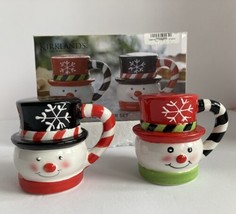NEW~Kirklands Christmasland~CUTE Ceramic SNOWMEN Salt And Pepper Shakers... - £8.52 GBP