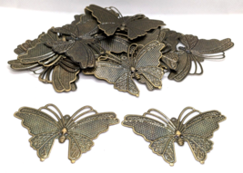 Lot of 19 Metal Fillagree Baroque Notions &#39;Butterfly&#39; Jewelry Pendants C... - £5.79 GBP