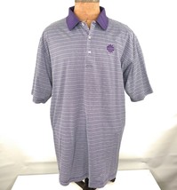Peter Millar Golf Polo Waikoloa Hawaii Resort Men&#39;s XXL Purple Striped  - £25.68 GBP