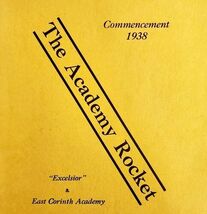 East Corinth Academy Rocket 1938 Maine Publication Commencement Book PB ... - $37.50