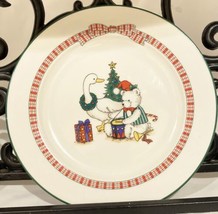 Vintage Holiday Memories Anchor Dinnerware 6-Salad Dessert Plates Christ... - £38.89 GBP