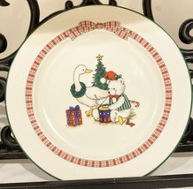 Vintage Holiday Memories Anchor Dinnerware 6-Salad Dessert Plates Christ... - £38.77 GBP