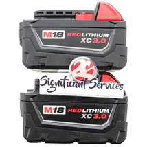 2 Milwaukee M18 Red Lithium-Ion XC Batteries 3.0 Ah 48-11-1828 - $109.99