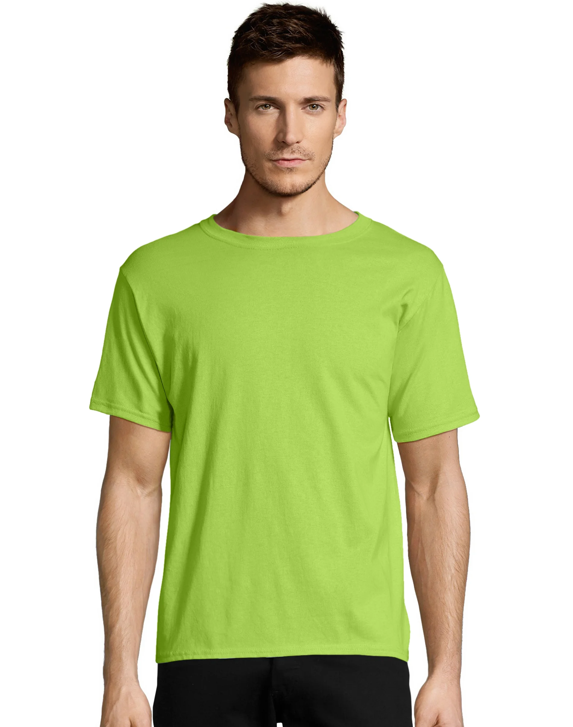 NEW Hanes Adult EcoSmart Short Sleeve Crewneck Lime T-Shirt, Size Small, 5170 - £7.11 GBP