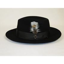 Bruno Capelo Hat Australian Wool Fedora Pinch Front Milan Snap Brim Mi500 Black image 5