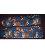 CUSTOM ~ 42&quot; CEILING FAN WITH ADORABLE KITTENS CATS MOTIF~ COUNTRY BLUE - $117.81