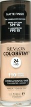 1 Ct Revlon 1 Oz Colorstay 110 Ivory SPF 15 Combination Oily Skin 24hr M... - £12.81 GBP