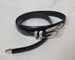 Roundtree &amp; Yorke Black Full Grain Leather Croc Concho Golf Dress Belt S... - £11.86 GBP