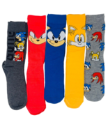 Sonic the Hedgehog 5pk Men&#39;s Casual Crew Socks - £11.64 GBP