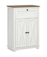 HOMCOM Farmhouse Barn Door Accent Sideboard Cabinet White - $2,604.68 MXN