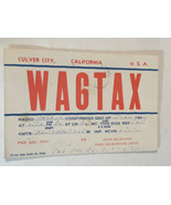 Vintage CB Ham radio Card WA6TAX Culver City California - $4.94