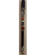 10&quot; Lapis Point Wand Semi-Precious Stones and Pentacle Charm! - $473.90 MXN