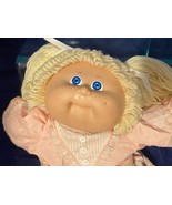 1985 Cabbage Patch Kids Coleco Doll Blonde Blue Eyes Dimple Dress Tights... - £43.00 GBP