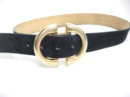 Amanda Smith Womens Blue Suede Leather Belt Medium Style RN13711 1.5&quot; Wide - £7.42 GBP