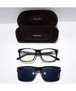 Tom Ford TF5682-B 052 Eyeglasses Men&#39;s Dark Havana Frame w/ Black Clip-O... - $463.19 CAD