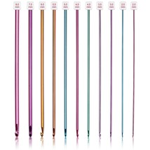 Long Crochet Hook Set, 11Pcs Tunisian Crochet Hooks Multicolor Afghan Cr... - $13.99