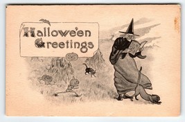 Antique Halloween Postcard Fantasy Goblins Witch Black Cat Barton &amp; Spooner S600 - £61.48 GBP