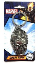 Marvel Ghost Rider Head Pewter Key Ring - New - Free Shipping! - $14.83