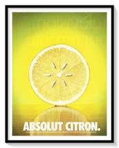 Absolut Citron Vodka Print Ad Vintage 1994 Magazine Advertisement Graphi... - $9.70