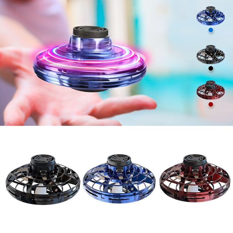 Mini Fingertip Gyro Interactive Decompression Toy Drone LED UFO Type Fly... - $18.00+