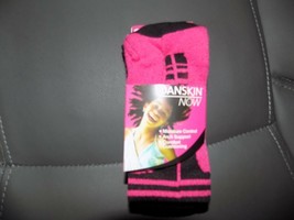 Danskin Now Pink / Black 3 Pack Of Socks Girl&#39;s New - £10.73 GBP
