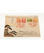 Karl Lewis 1936 Hand-Painted Watercolor Cover Japan to CT, USA Asama Mar... - £186.65 GBP