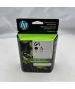NEW Genuine HP 64 Black & Tri-Color Ink Cartridges X4D92AN Expire 12/25 - $41.40