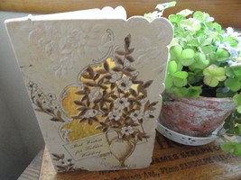 Victorian Antique 50th Wedding Anniversary Greeting Card Ephemera Pickhardt Love - £9.80 GBP