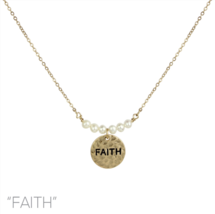 Pearls and Faith Inspirational Pendant Necklace Copper - £8.18 GBP