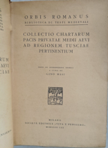 collectio chartarum pacis privatae medii aevi ad regionem tusciae pertinentium - £27.25 GBP