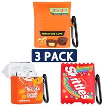 STSNano [3PACK] Cute Case for AirPods 1/2 Cases Funny Food Chocolate+Goldfish+R - $18.80