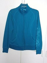 Athletic Works Ladies Ls Zip Stretch WARM-UP JACKET-TEAL-L(12/14)-WORN ONCE-NICE - £5.36 GBP