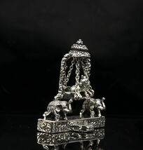 925 sterling silver  Lord Krishna with swing statue figurine puja articl... - $191.06