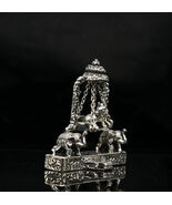 925 sterling silver  Lord Krishna with swing statue figurine puja articl... - $3,473.02 MXN