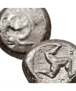 Greek HOPLITE naked Warrior / Triskeles. 450 BC Aspendos. Pamphylia Stat... - $7,855.13 MXN