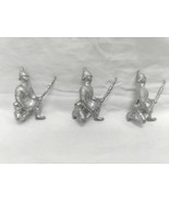 (3) Historical Military Crouching Infantry With Rifles Lead Miniatures 1... - $21.77