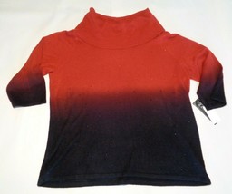 Elementz Size 2X Red Black Jeweled Embellished New Women&#39;s Cowl Neck Swe... - £46.80 GBP