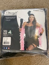 Flapper Dress Costume Adult Roaring 20s Halloween Fancy Dress Sz. Small - £22.38 GBP