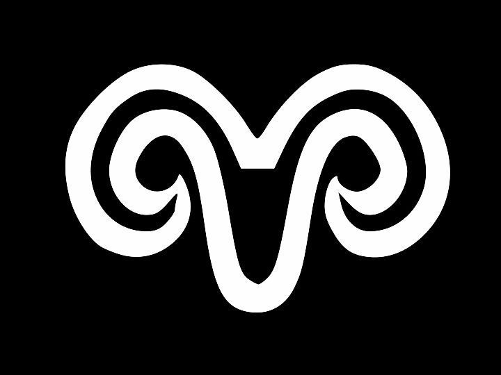 ARIES Glyph Birth Sign Astrology Zodiac Vinyl Decal Car Wall Sticker CHOOSE SIZE