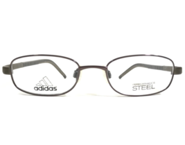 Adidas Kids Eyeglasses Frames a999 40 6054 Pewter Brown Oval Wire Rim 45... - $60.56