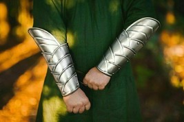 Medieval Pair of bracers elven armor for fantasy cosplay clothing lerp LOTR - £73.56 GBP