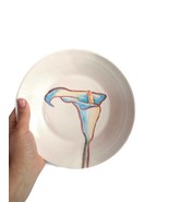 Handmade Ceramic Plate, Calla Lilly Dining Room Wall Decor, Pottery Serv... - £53.14 GBP